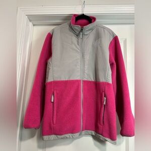 The‎ North Face Kids Fuchsia and Light Gray Denali Jacket